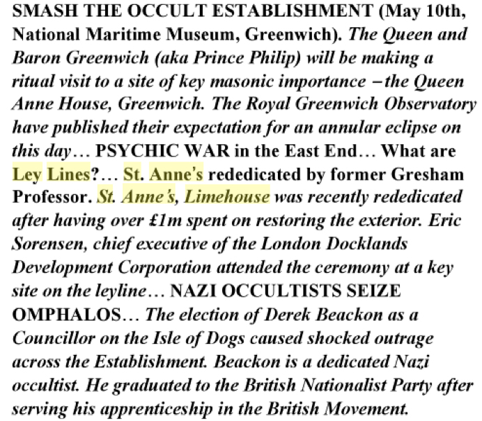 LPA 1994 leaflet titled 'Nazi Occultists Seize Omphalos'