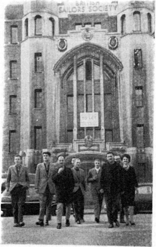 Figure 4 - the Situationist International outside Limehouse Sailors' Mission 1960