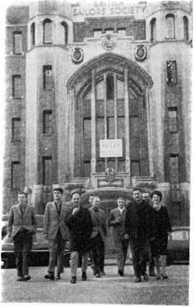 The Situationist International outside Limehouse Sailors’ Mission 1960